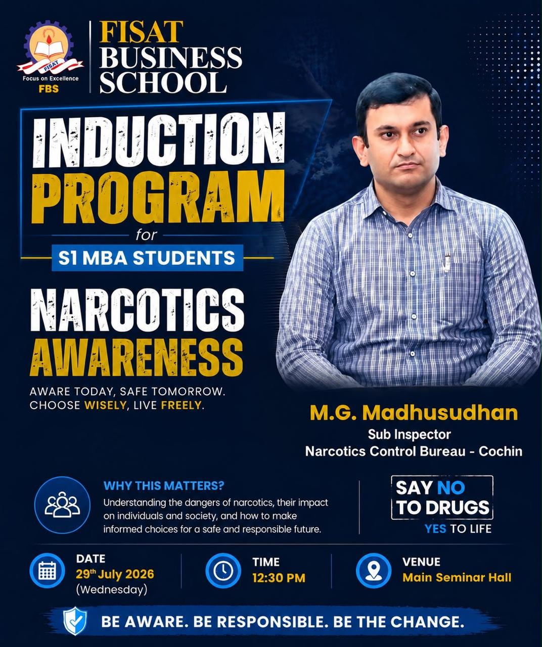 Induction Program for S1 MBA Students- Narcotics Awareness