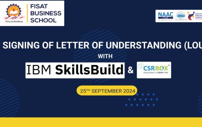 LOU Signed Between FISAT Business School, IBM SkillsBuild, and CSR Box